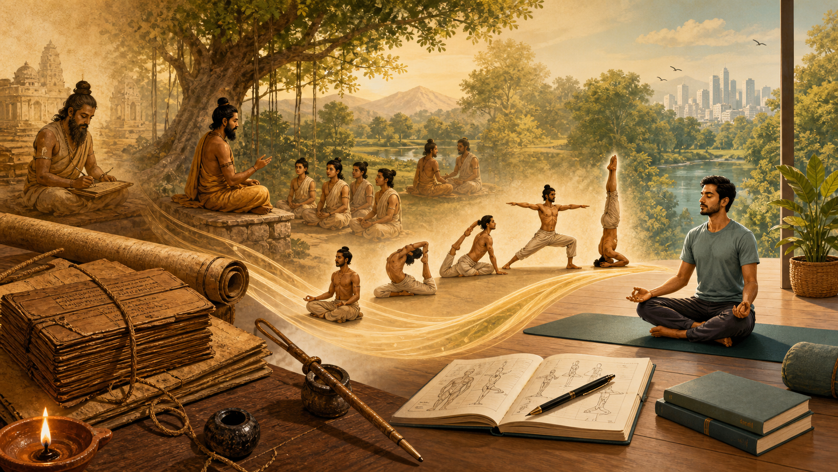 Yoga classes illustration